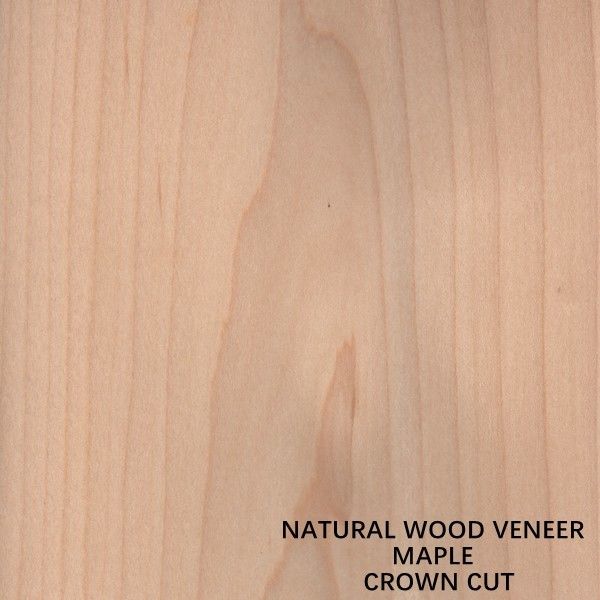 ไม้วีเนียร์ไม้เมเปิลธรรมชาติของอเมริกา Flat Cut Crown Cut ความหนา 0.5 มม. คุณภาพดีสำหรับเฟอร์นิเจอร์และเครื่องดนตรี