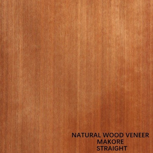 เครื่องดนตรี 0.5 มม. แอฟริกา Natural Makore Wood Veneer Straight Grain Grade AAA