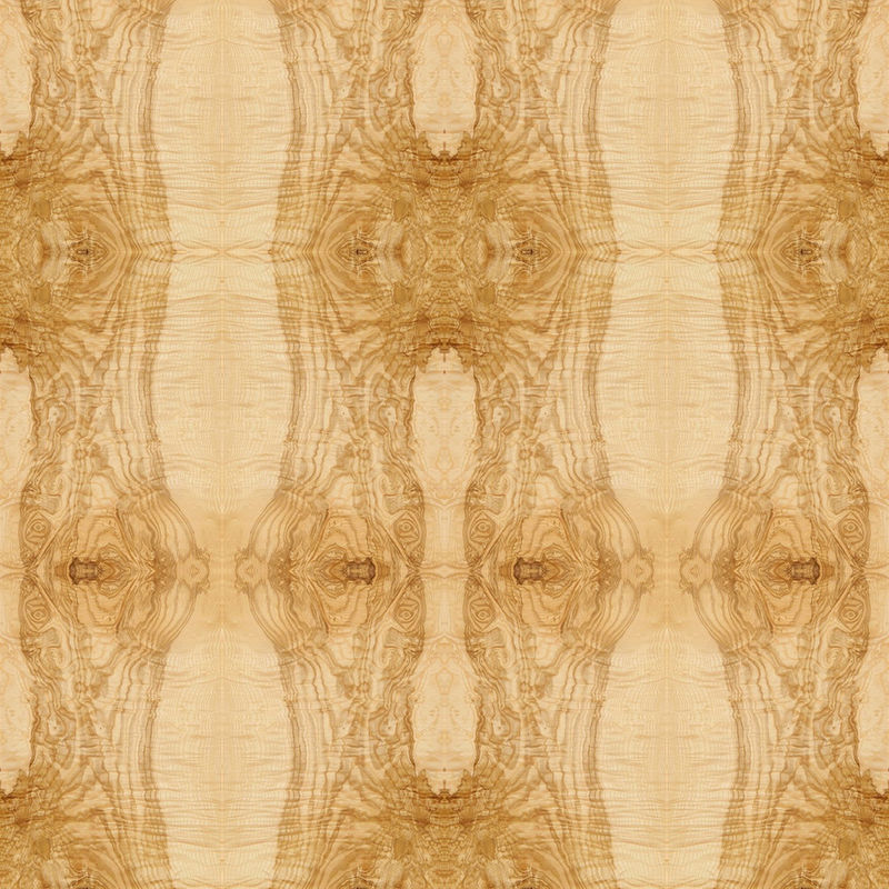 ขนาดยาวแฟนซี Natural Ash Burl Oliver Wood Veneer Book Match Splicing สำหรับการตกแต่งโรงแรม ISO