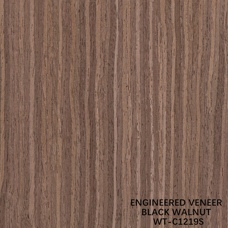 ขนาดขยาย 3100 มม. ไม้วีเนียร์ไม้วอลนัทลายตรงแบบ Quarter Cut สำหรับผิวประตู WT-C1219S/1482S/1595S
