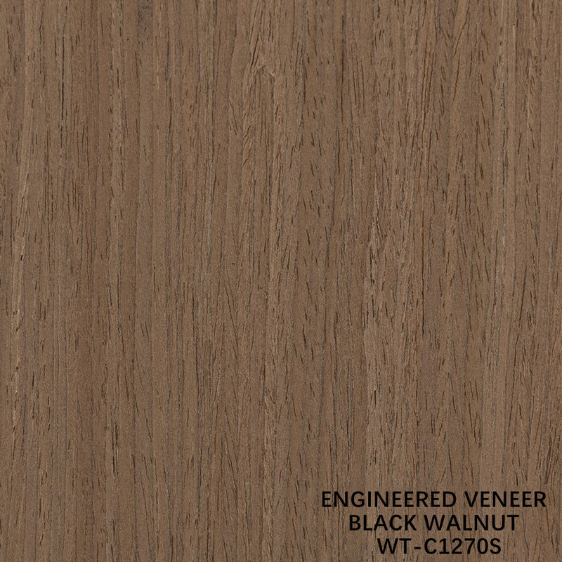 วีเนียร์ไม้ American Walnut แบบปรับสภาพ ความหนา 0.15-0.60 มม. บริการปรับแต่งตามความต้องการ ลาย Quarter Cut Fine Line สำหรับตกแต่ง WT-C1270S/1440S/1559S