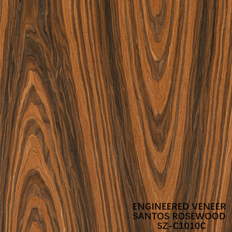 ผนัง Santos ไม้ Rosewood Veneer Crown ความหนาของเมล็ดสามารถปรับแต่งได้ 0.15-1.8 มม สําหรับสําหรับหน้าตู้ SZ-254C / 1010C / 1325C