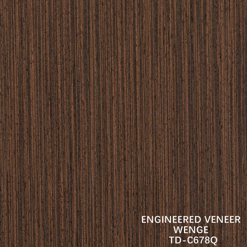 เครื่องยนต์ไม้ veneer ชิ้นตัด Wenge ครึ่งเมล็ด ราคาดีสําหรับตกแต่งโรงแรม 3200 มม