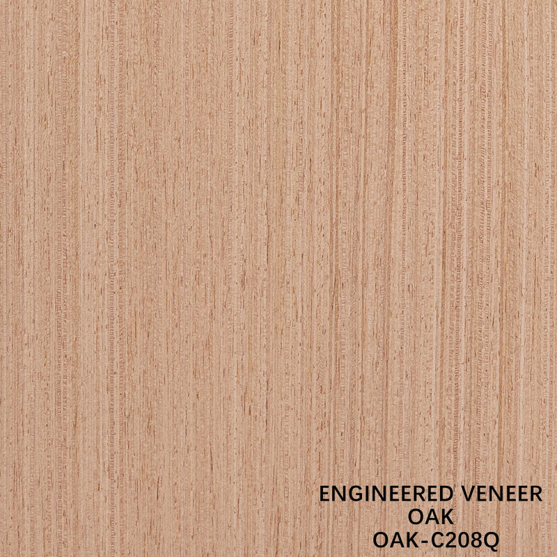 อเมริกันโอ๊ควิศวกรรมไม้ veneer ตัดสี่สไลส์ 0.5mm ความหนาสําหรับหน้าประตูและตู้