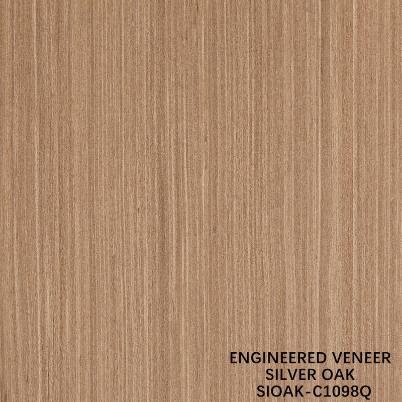 การออกแบบไม้ veneer ตัดสี่ส่วนหนึ่งของแผ่น Oak เงิน ความหนา 0.4 มม สําหรับสําหรับหน้าตู้