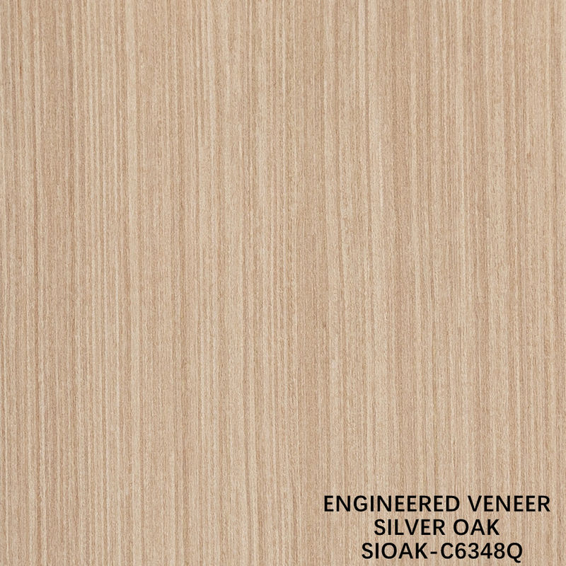 ไม้ประดิษฐ์ veneer ตัดสี่ส่วนของเพชรเงิน ขนาดยาว 3200mm สําหรับหน้าประตูและตู้