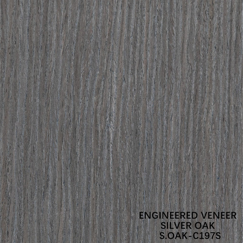 แฟนซีวิศวกรรมไม้ veneer ของเงิน Oak Quarter Cut สําหรับประตูและตู้หน้ายืดขนาด 3100mm