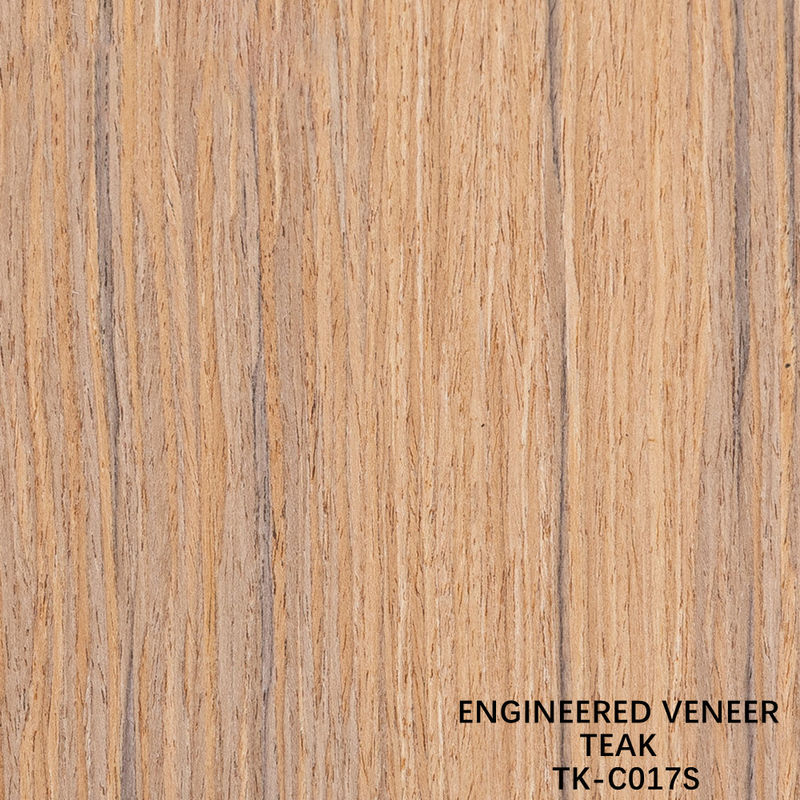 Recon Wood Veneer Of Teak Slice Cut Technics With Straight Grain สําหรับสําหรับหน้าประตู ขนาด 2850 มม