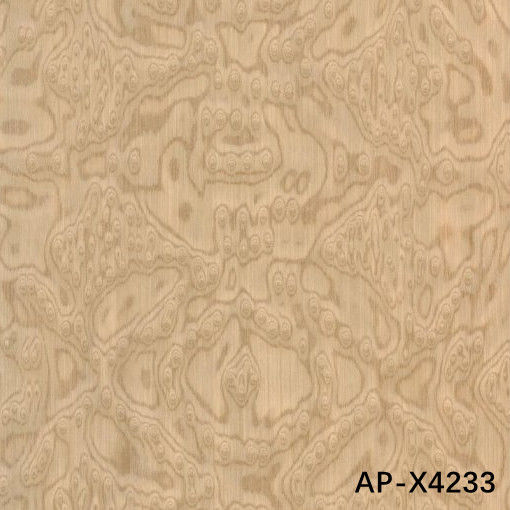 แผ่นวีเนียร์ไม้เอ็นจิเนียร์ Ash Sapele Pommele ขนาดมาตรฐาน 2500*640mm X4233 สำหรับหน้าบานประตูและตู้