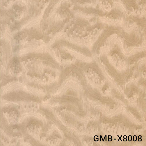 มนุษย์ทําไม้ Veneer ทอง Maple Burl 640-1280mm G.MB-X8008 Fleeced หลังสําหรับภายในรถ