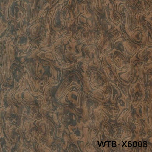 โมดิฟิชั่นฟูเนียร์ไม้ของยุโรป Walnut Burl 0.35-0.52mm WTB-X6008 Fleeced หลังสําหรับการส่งและเรือเรือ