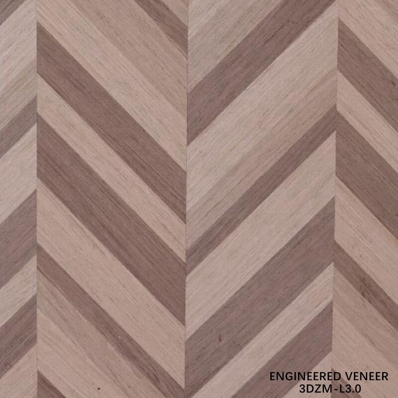 3D Engineered Veneer - สะอาดต่อสิ่งแวดล้อม, ลดฟอร์มัลดีไฮด 2500 * 640 มม สําหรับตกแต่งภายใน 3DZM-L30