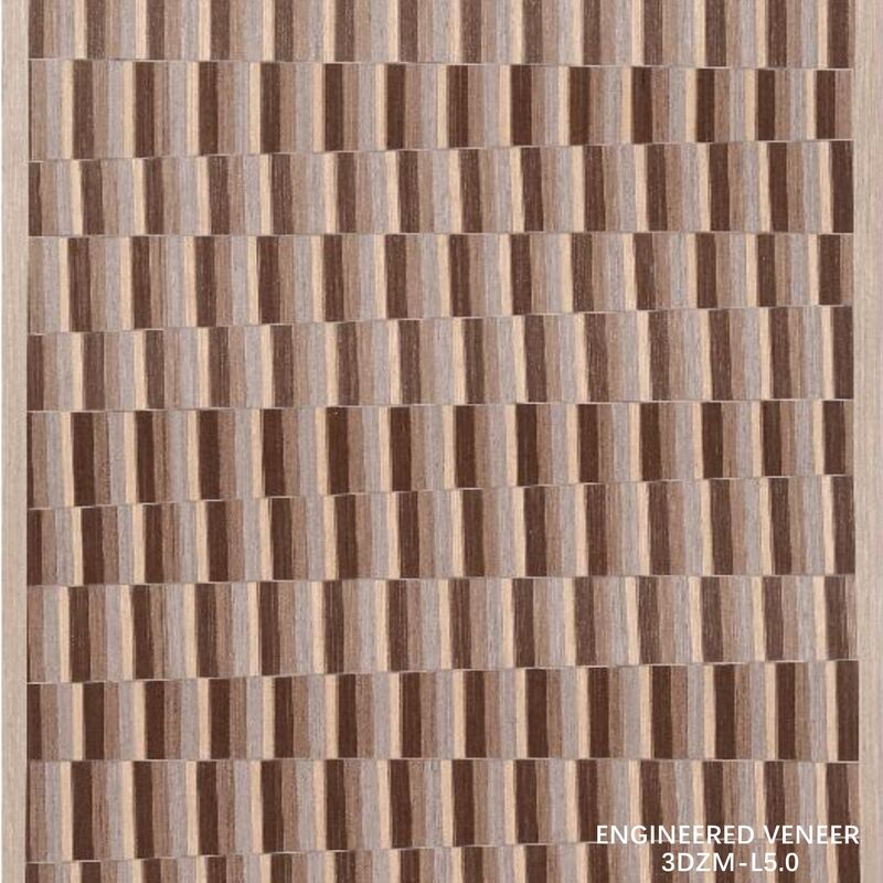 3D Recon Wood Veneer 3DZM-L5.0 สําหรับกระเป๋าตู้หน้าภายในผนัง