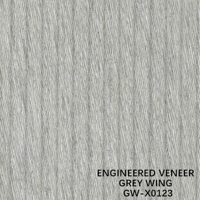 ISO ตกแต่ง 3100 มม. วีเนียร์ไม้เอ็นจิเนียร์ Unusual Wing Exotic Grain Grey Color