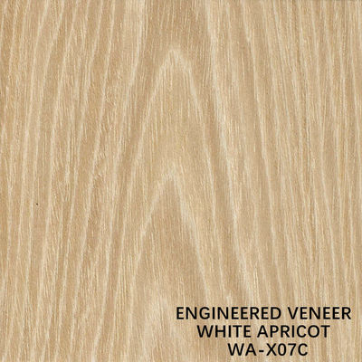 Natural Apricot X07C Crown Cut Man Made แผ่นไม้อัดไม้สำหรับแผ่นไม้อัดหน้าประตู / ตู้