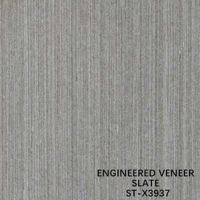Recon Slate Wood Veneer Walnut X3937 Standard Size 0.15-0.6mm Thickness ราคาดีสำหรับประตูและหน้าต่าง China Make