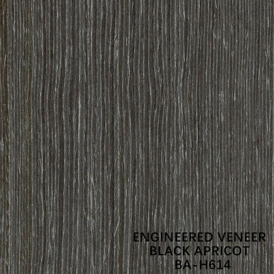 ไม้วีเนียร์ไม้แปรรูป Black Apricot แฟนซี H614 Quarter Cut Straight Grain 0.15-0.55mm