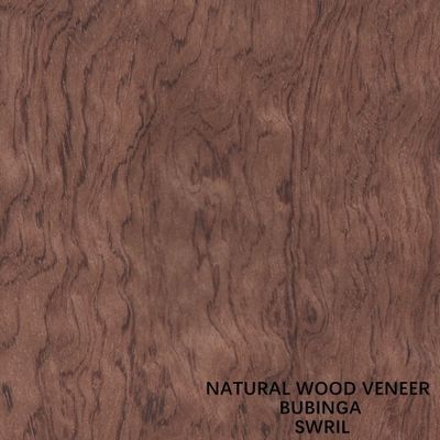 เฟอร์นิเจอร์ / เครื่องดนตรี แอฟริกา Natural Bubinga Wood Veneer Swirl Grain 0.5mm