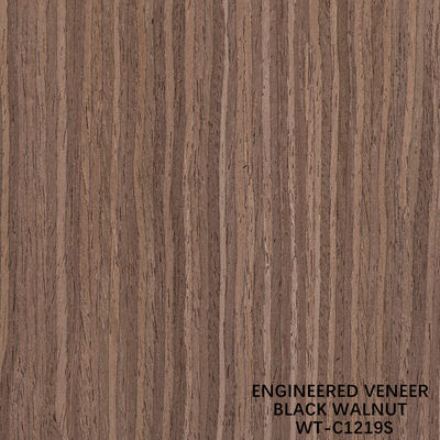 ขนาดขยาย 3100 มม. ไม้วีเนียร์ไม้วอลนัทลายตรงแบบ Quarter Cut สำหรับผิวประตู WT-C1219S/1482S/1595S