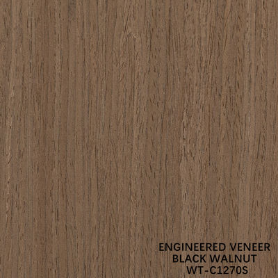 วีเนียร์ไม้ American Walnut แบบปรับสภาพ ความหนา 0.15-0.60 มม. บริการปรับแต่งตามความต้องการ ลาย Quarter Cut Fine Line สำหรับตกแต่ง WT-C1270S/1440S/1559S