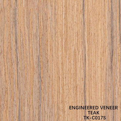 Recon Wood Veneer Of Teak Slice Cut Technics With Straight Grain สําหรับสําหรับหน้าประตู ขนาด 2850 มม