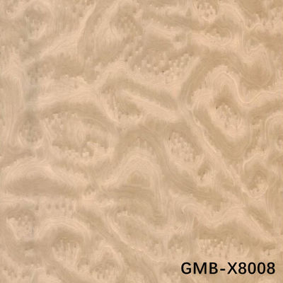 มนุษย์ทําไม้ Veneer ทอง Maple Burl 640-1280mm G.MB-X8008 Fleeced หลังสําหรับภายในรถ