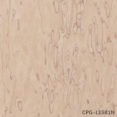 ดีไซน์ใหม่ที่กําหนดเอง การออกแบบไม้ veneer ไซปรัส Burl CPG-L1581N ความยาว 2500-3100mm แผ่นแฟนซี